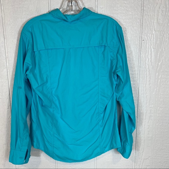 Mens Bass Pro Shop Teal Blue Long Sleeve Shirt - Picture 10 of 13